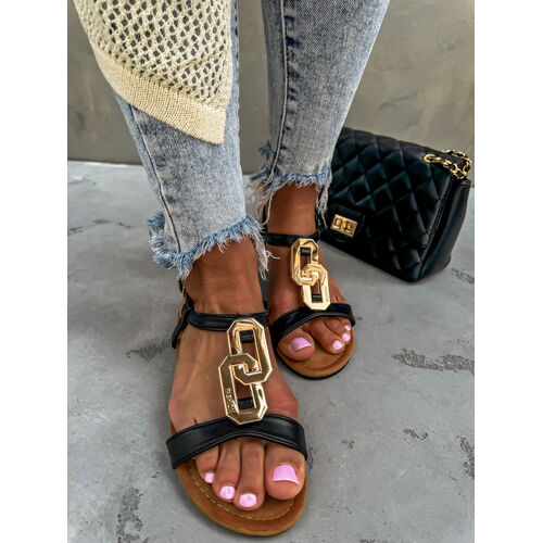 Dámske sandále so zlatou ozdobou JOLENE* veľkosť: 38