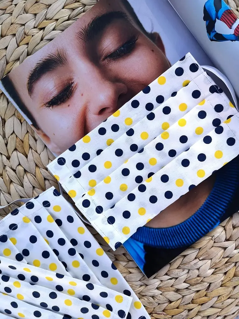 Bodkované rúško 100% bavlna