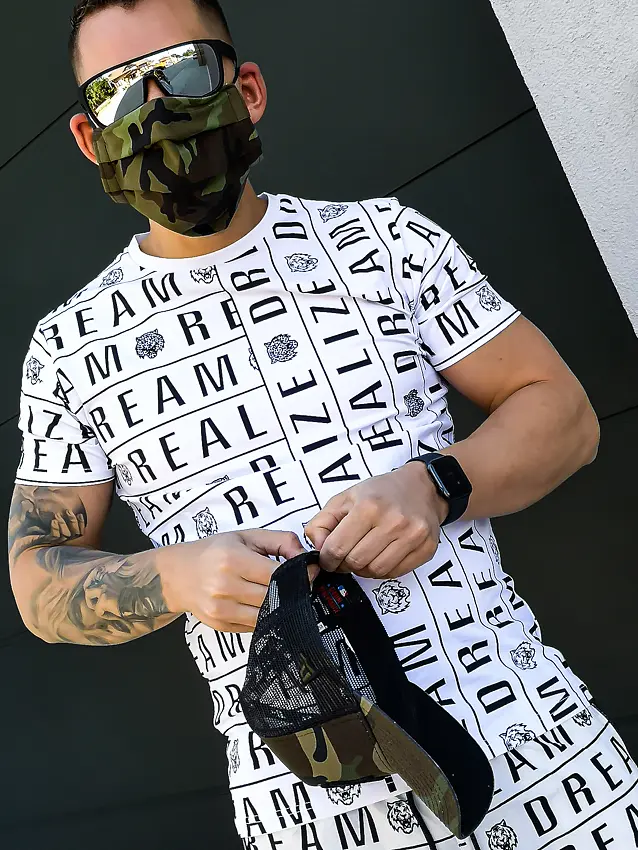 Zelené maskáčové rúško - 100% bavlna 