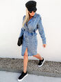 Dámske denim šaty s opaskom*
