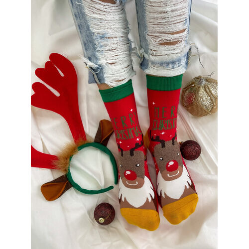 Levně Dámske vianočné ponožky+