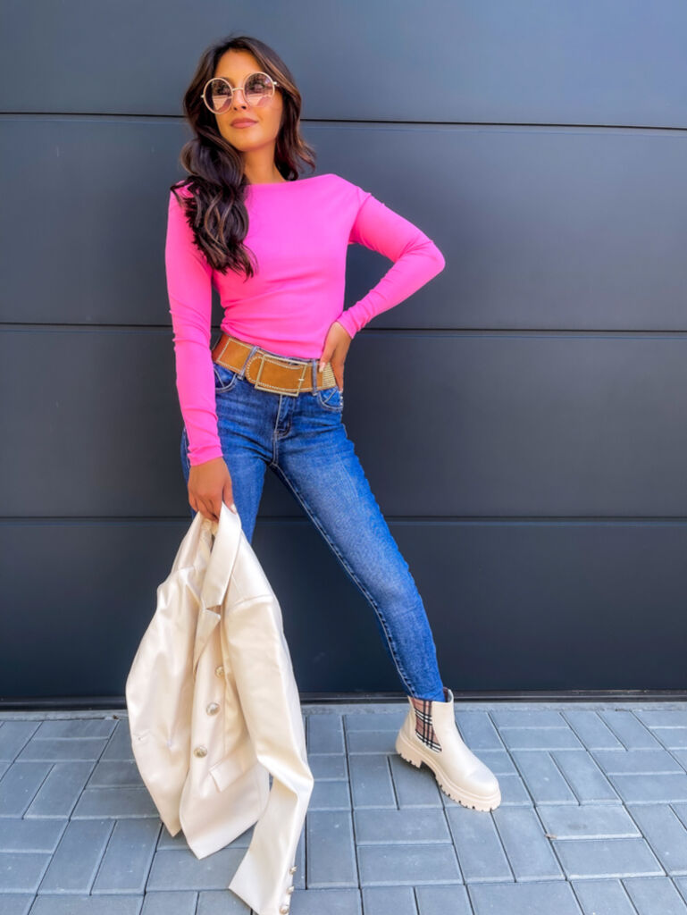 Ružové tričko s dlhým rukávom ISADORA - next