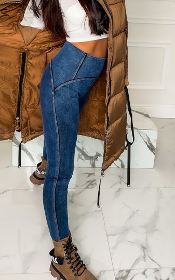 Push-up džegínsy s vysokým pásom+