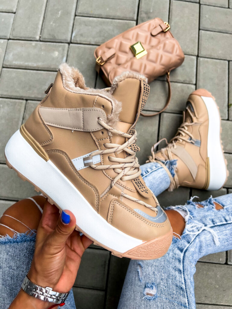 Zateplené platformové tenisky ZHENY+