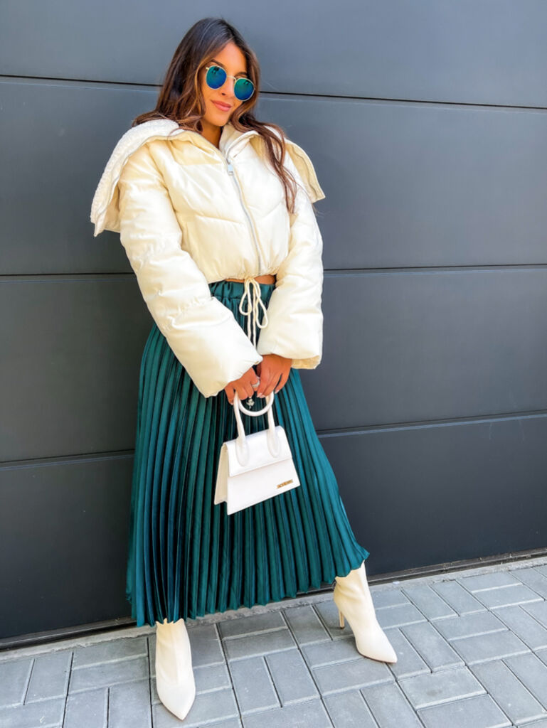 Krémová bomber bunda BARLA+ - next