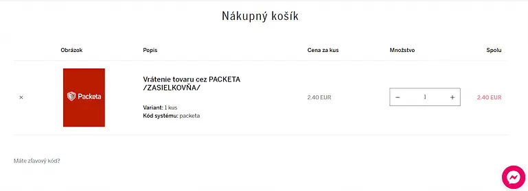 Vrácení zboží přes Zásilkovnu - next