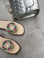 Šľapky zdobené s kamienkami SERAH