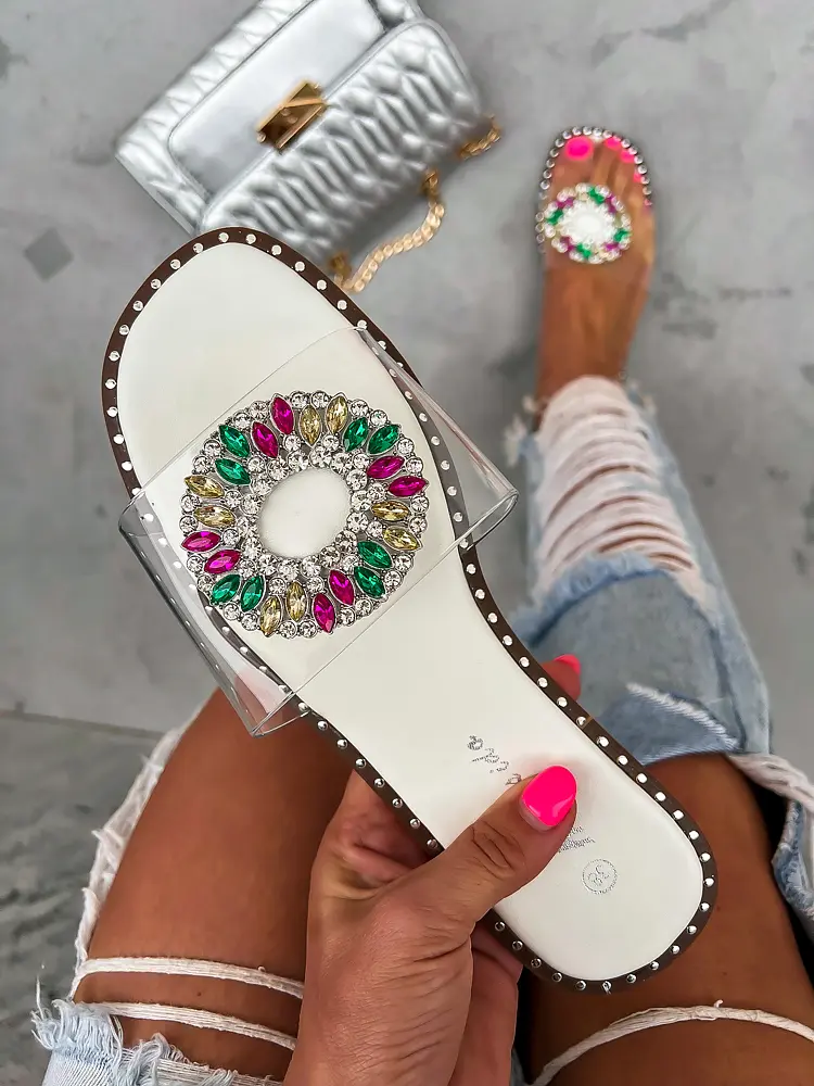 Šľapky zdobené s kamienkami SERAH - next