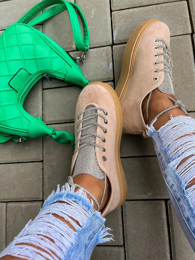 Tenisky zdobené kamienkami MARIEL- - next