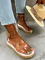 Transparentné sandále espadrilky NEISHA-