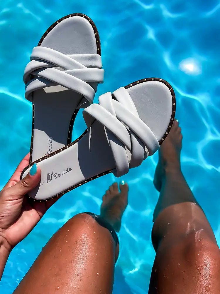 Svetlosivé šľapky TRYSTA-