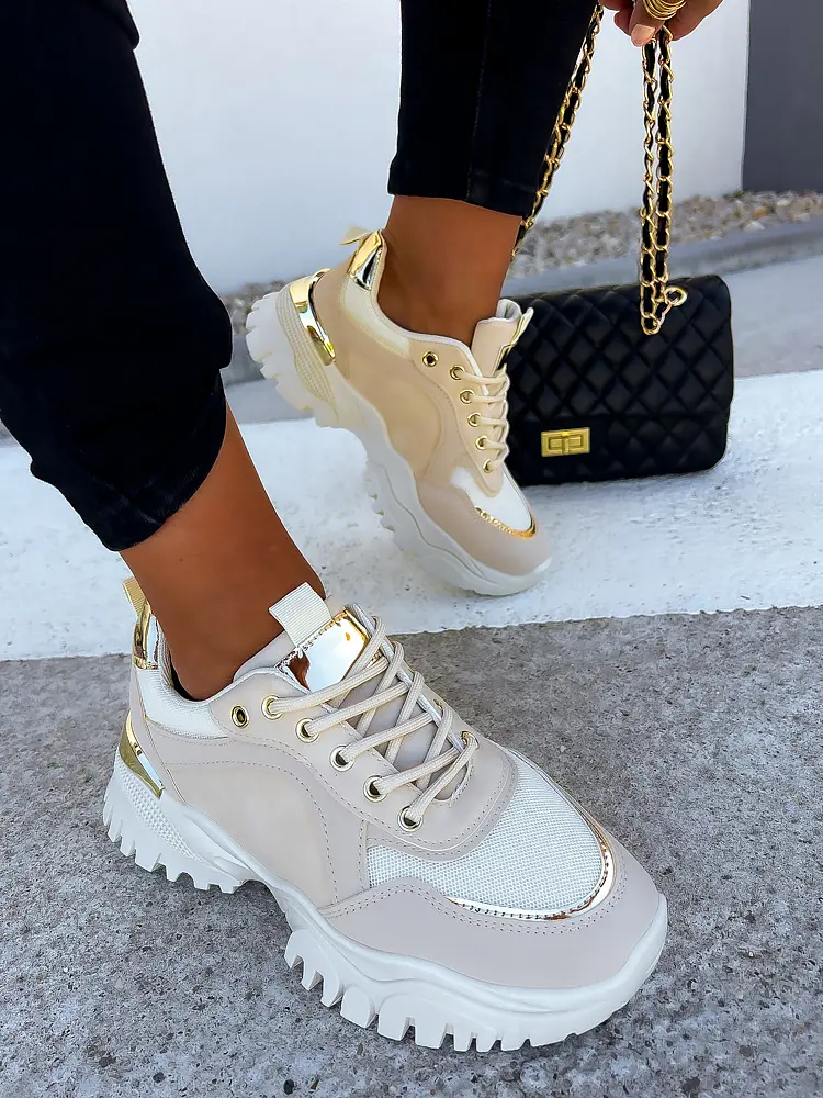 Krémové dámske tenisky NORMA+ - next