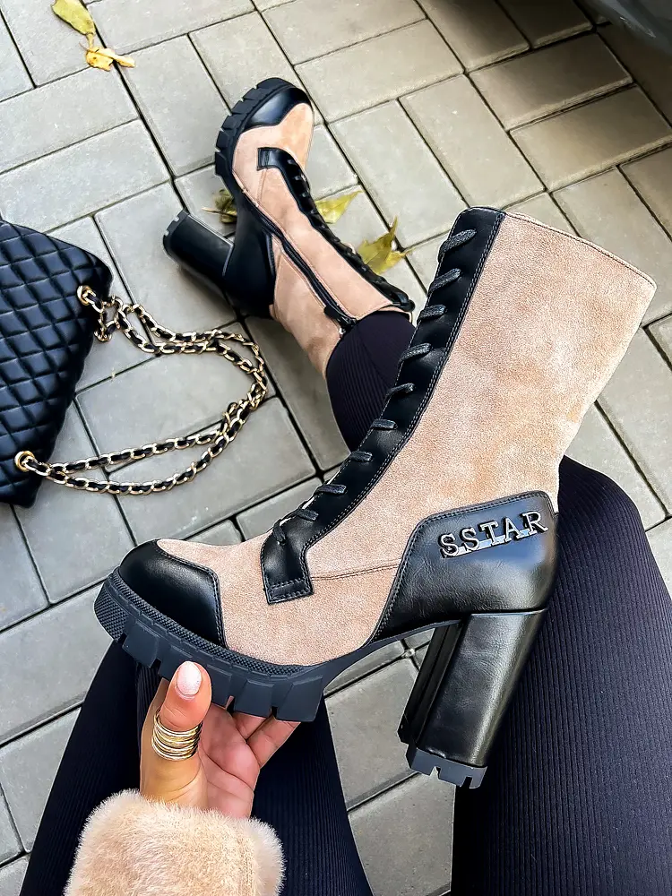 Kotníkové šnúrovacie čižmy MAISHA- - next