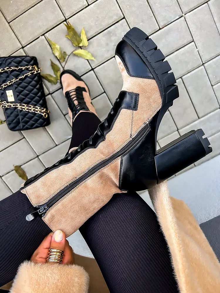 Kotníkové šnúrovacie čižmy MAISHA-