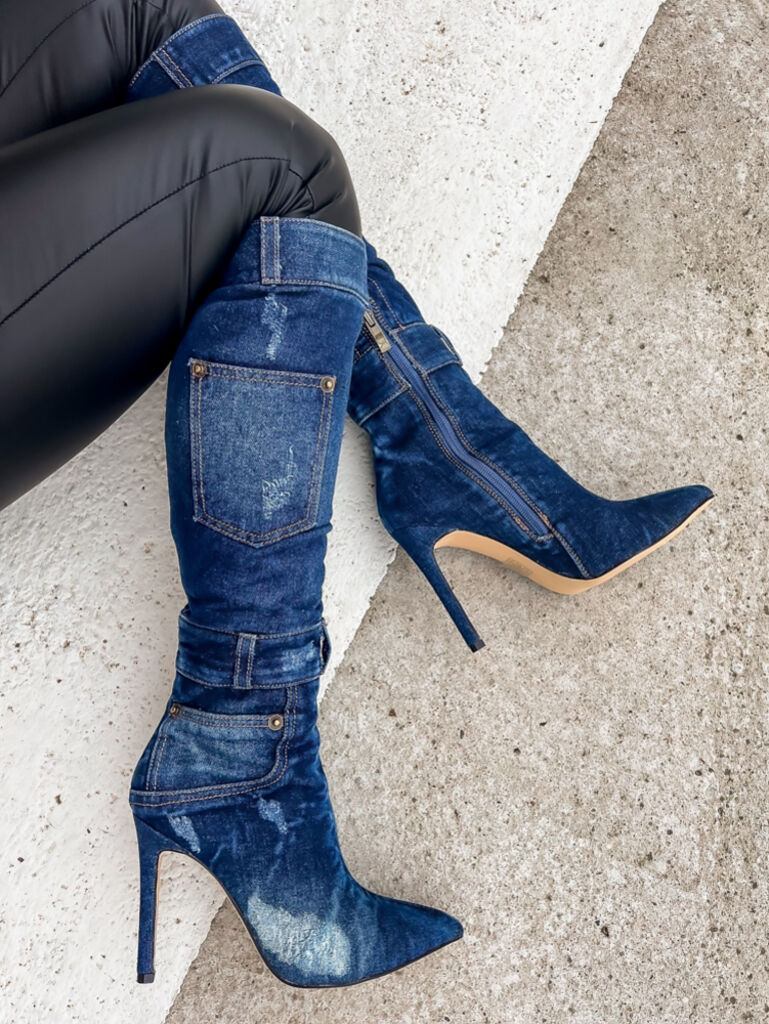 Extravagantné vysoké čižmy VALENTINA+