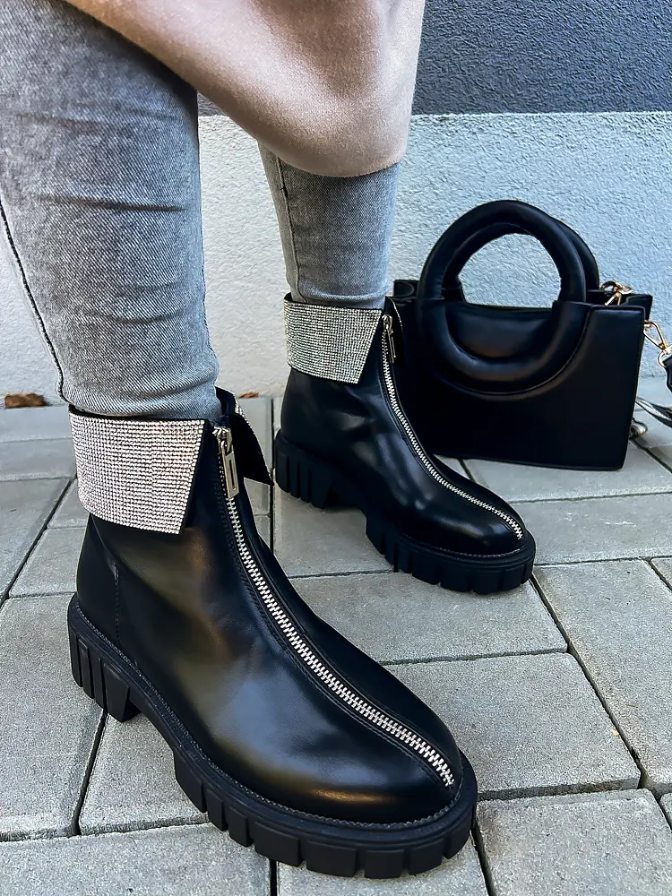 Členkové čižmy zdobené kamienkami VALERY+ - next