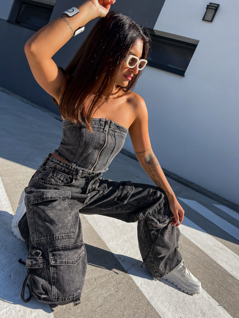 Denim top na zips SURIYA+