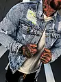 Pánska roztrhaná denim bunda