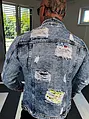 Pánska roztrhaná denim bunda