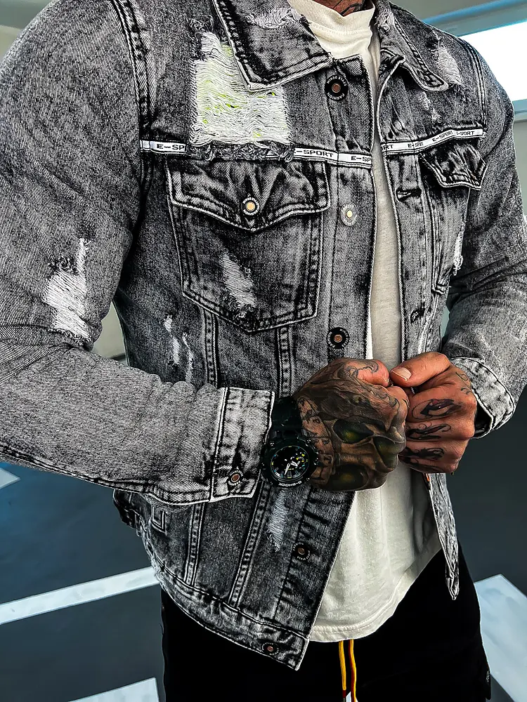 Pánska denim bunda+