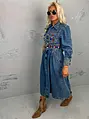 Extravagantné denim šaty YMELIA