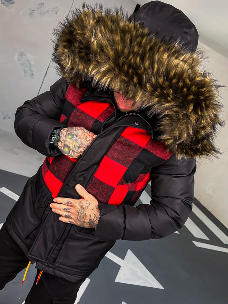 Pánska bunda s neodnímateľnou kapucňou+ - next