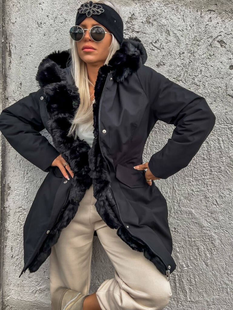 Obojstranná zimná parka s kapucňou ALEYSHA+