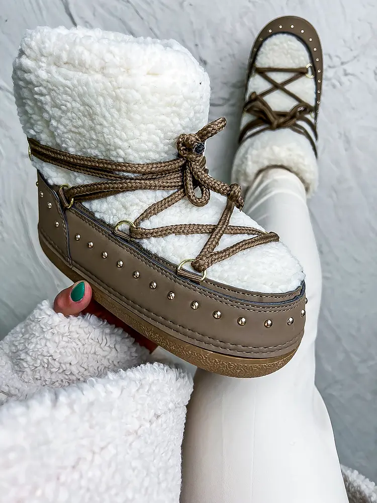 Hnedé dámske snehule KINDRA+