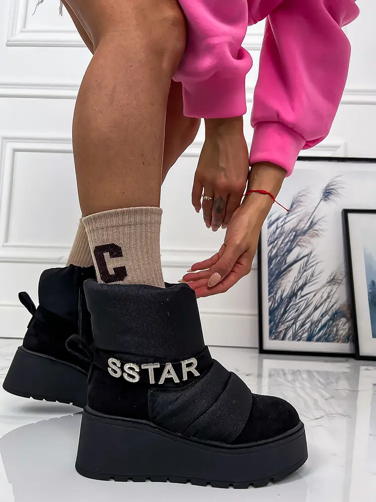 Čierne dámske snehule BROOKLYN+ - next