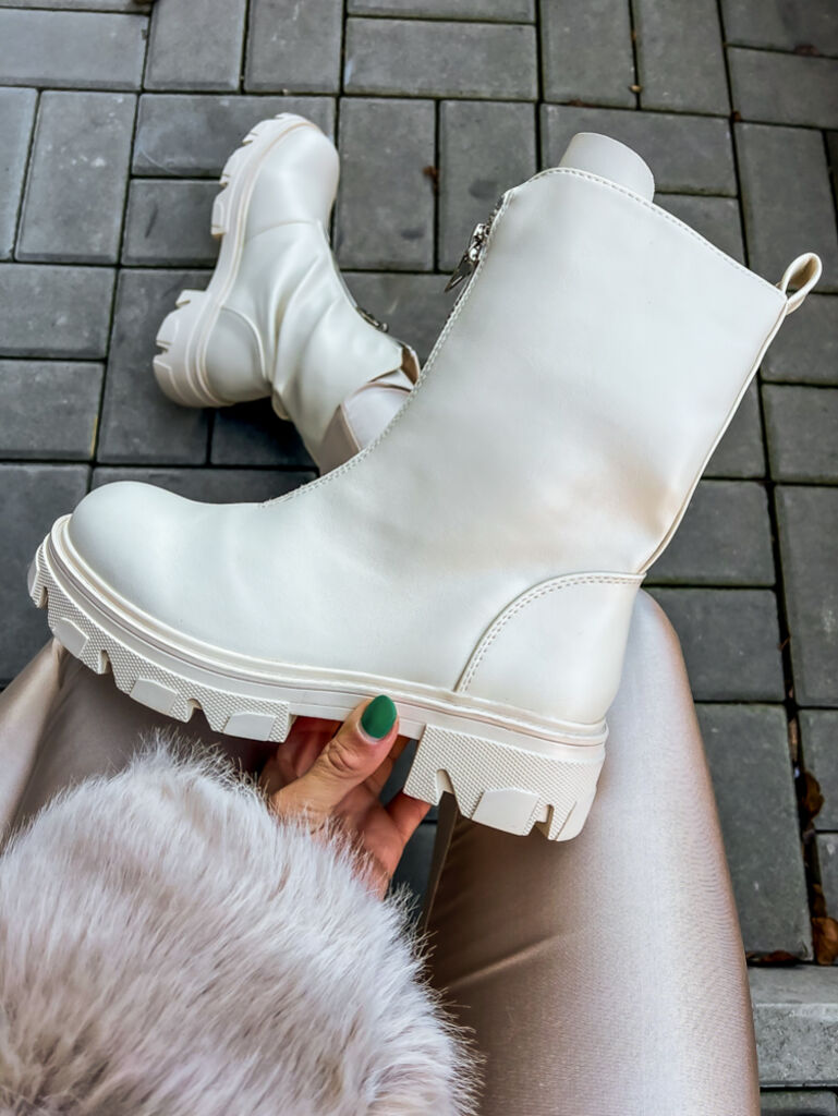 Krémové čižmy ZUZANA+