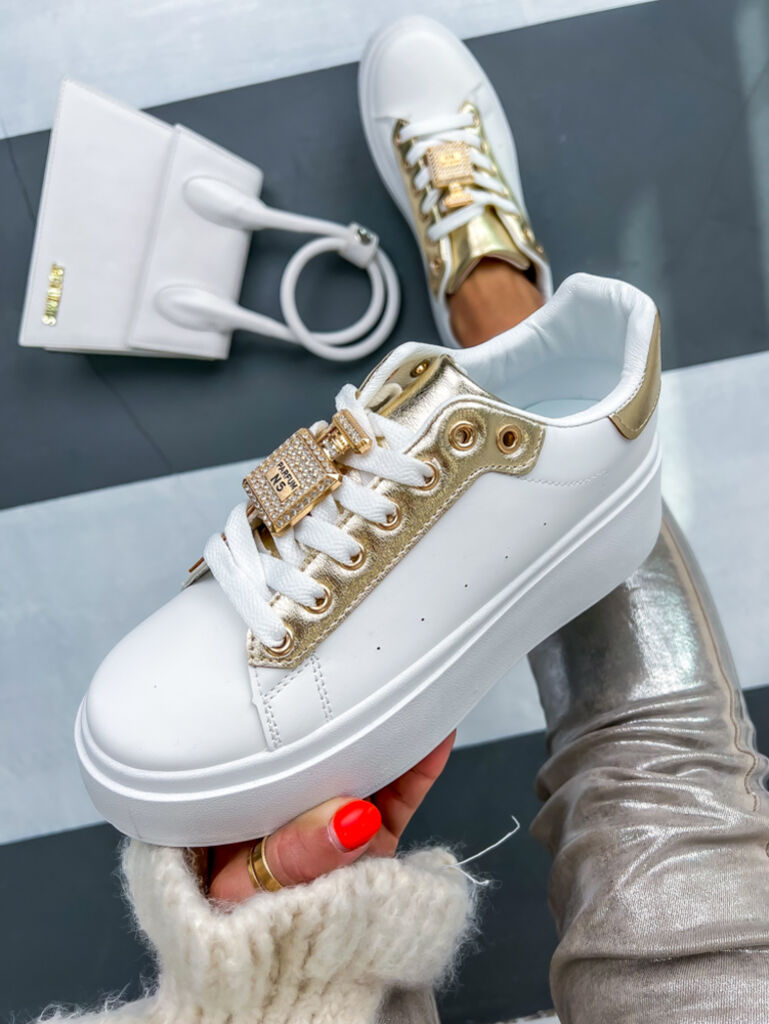 Dámske tenisky so zlatou ozdobou YASMINE+