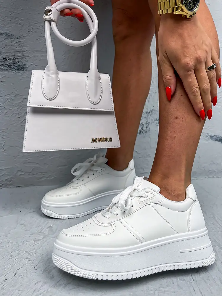 Biele platformové tenisky LANEY-