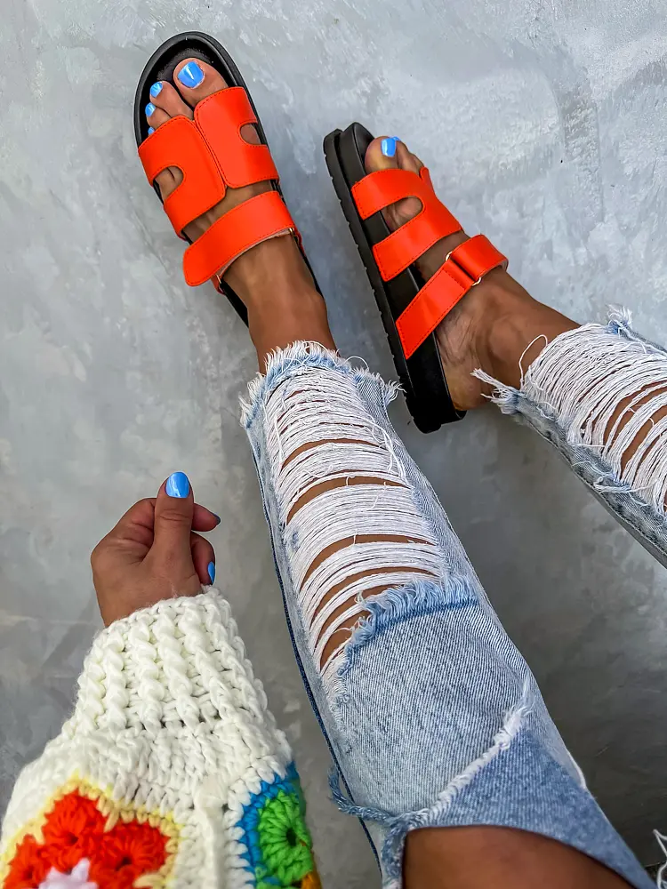 Oranžové dámske šľapky KIMBER+ - next