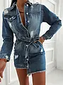 Elegantné denim šaty s opaskom DEBRA+