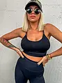 Čierny športový crop-top+