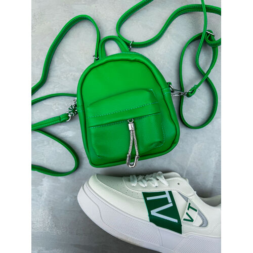 Mini ruksak so striebornými detailmi NADINE veľkosť:  farba: green