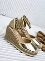 Zlaté sandálové espadrilky AVALON+