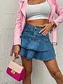 Denim mini sukňa MYSTIC+