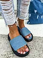 Modré denim šľapky OLIVIA+
