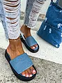 Modré denim šľapky OLIVIA-
