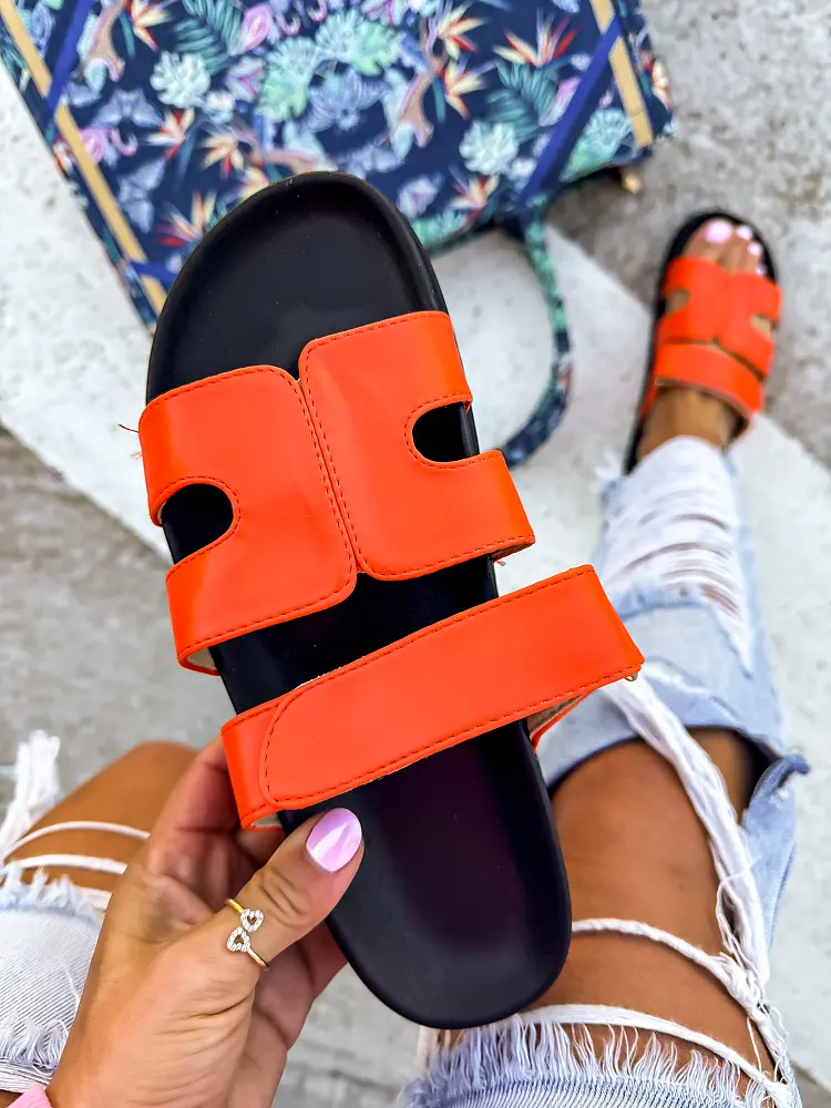 Oranžové dámske šľapky KIMBER+