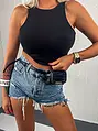 Čierny crop-top KORYN+