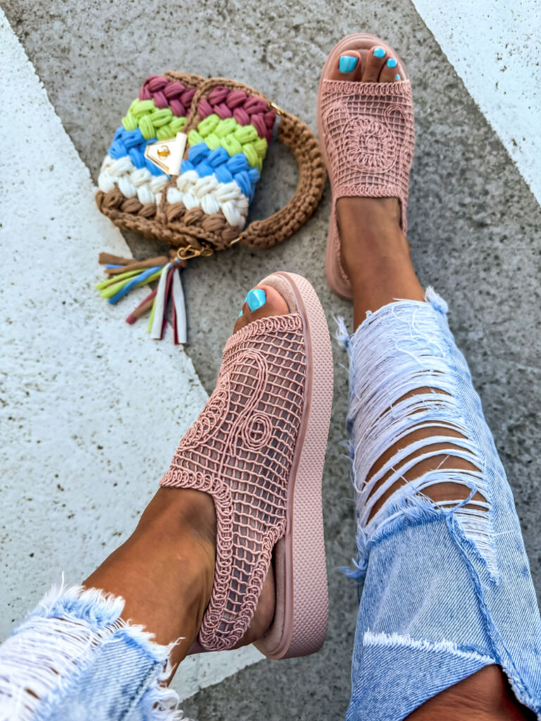 Vyšívané sieťované sandále AURORA+ - next