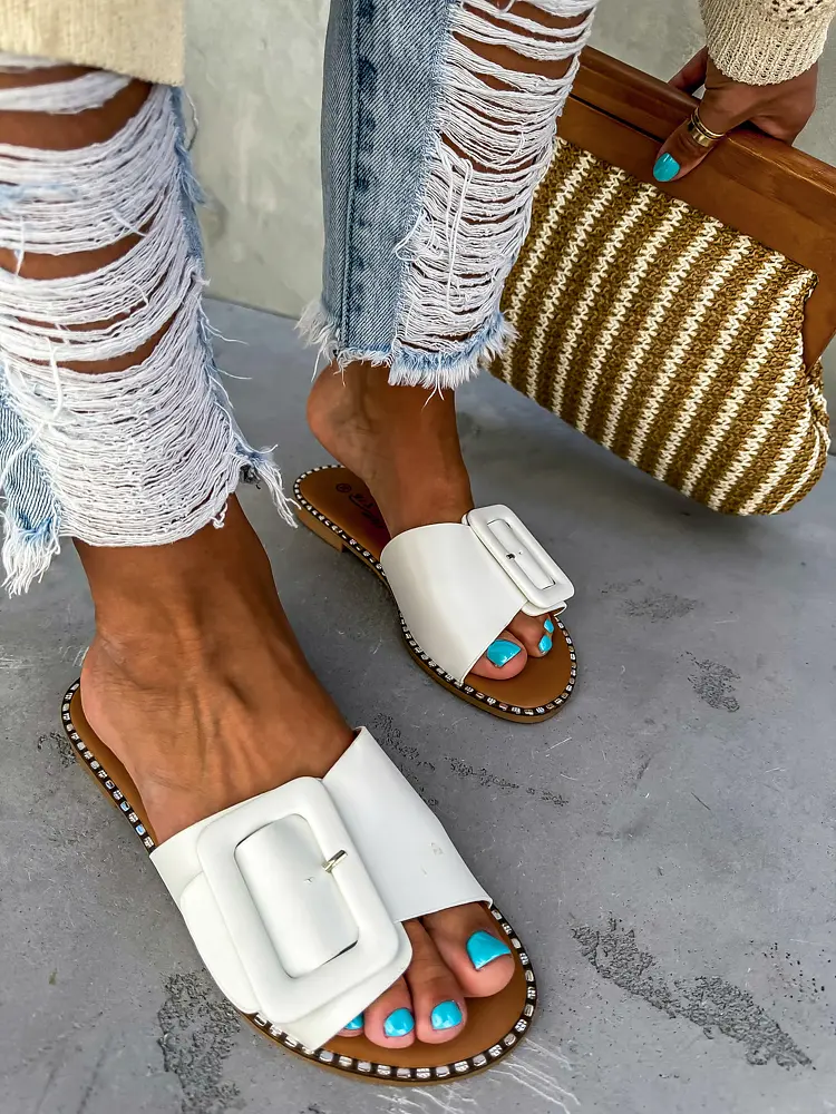 Biele dámske šľapky FRANCESCA+ - next