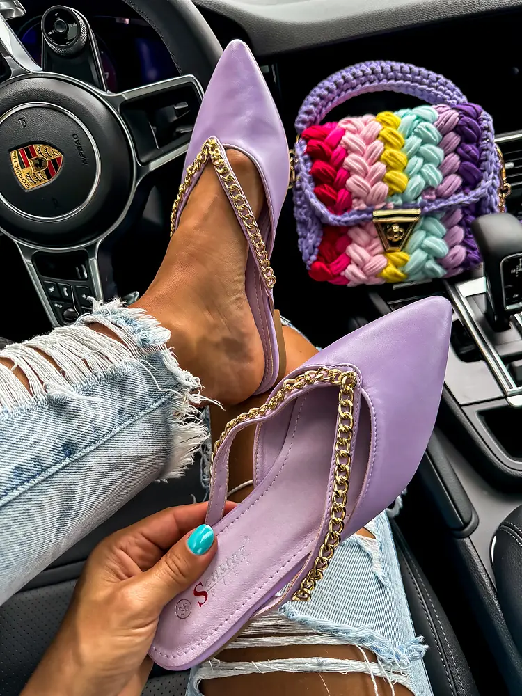 Dámske šľapky so zlatou ozdobou BRYNN-