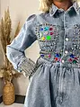 Extravagantné denim šaty YMELIA