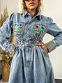 Extravagantné denim šaty YMELIA