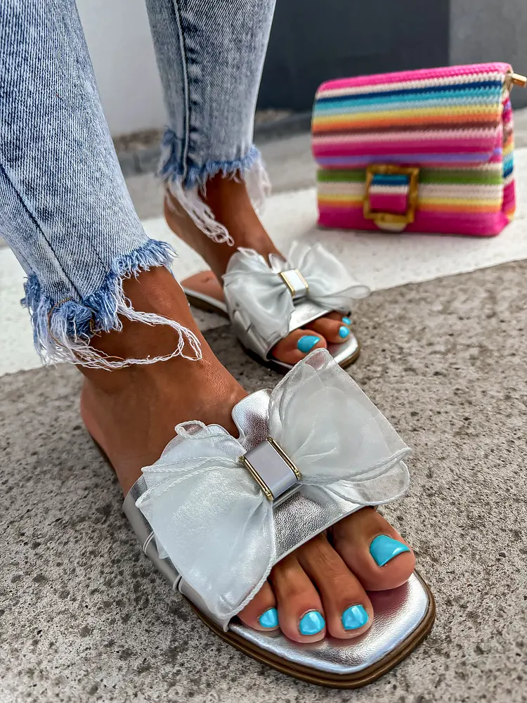 Dámske šľapky s mašľou PENELOPE-