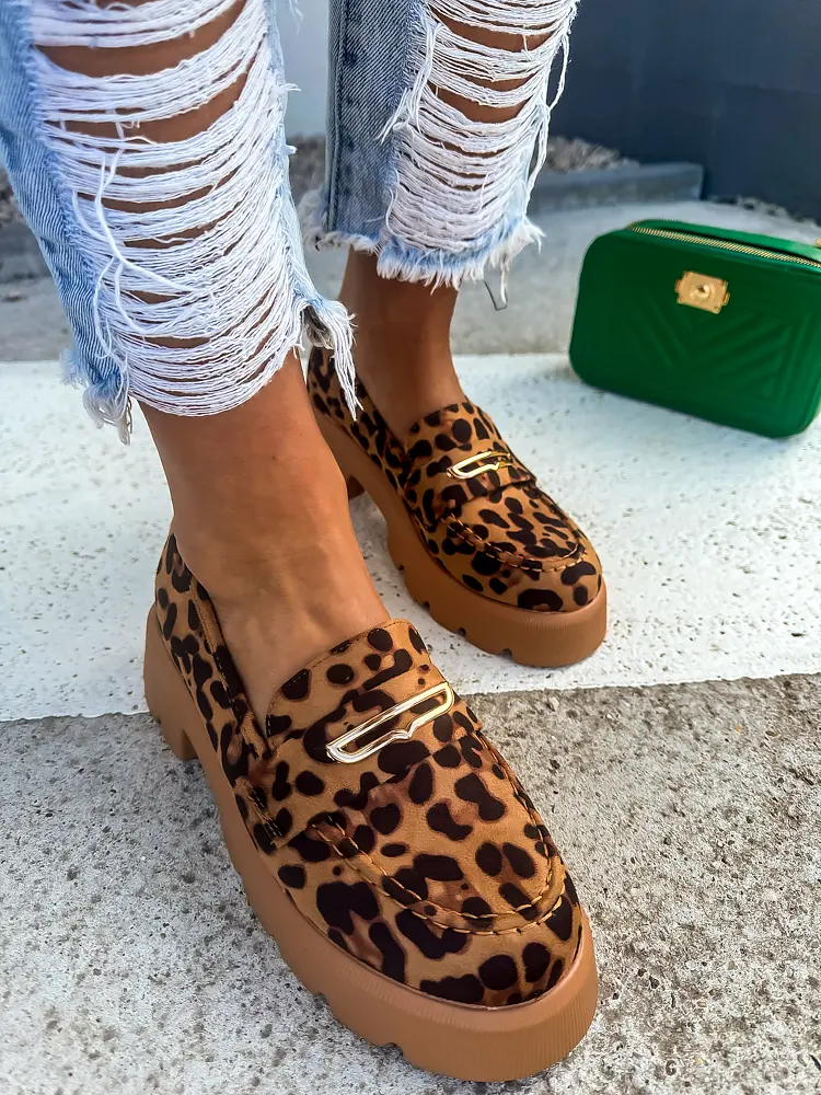 Mokasíny so zlatou ozdobou EDWINA- - next