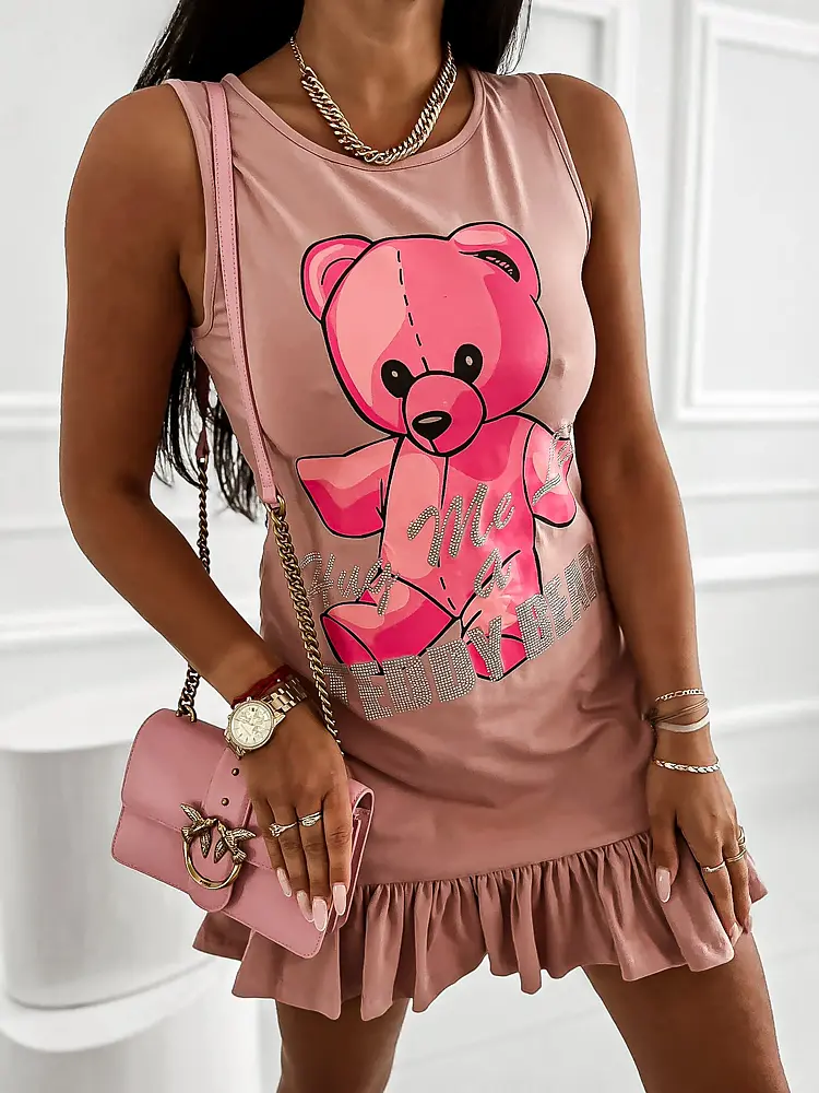 Šaty zdobené potlačou a kamienkami NOVARA+